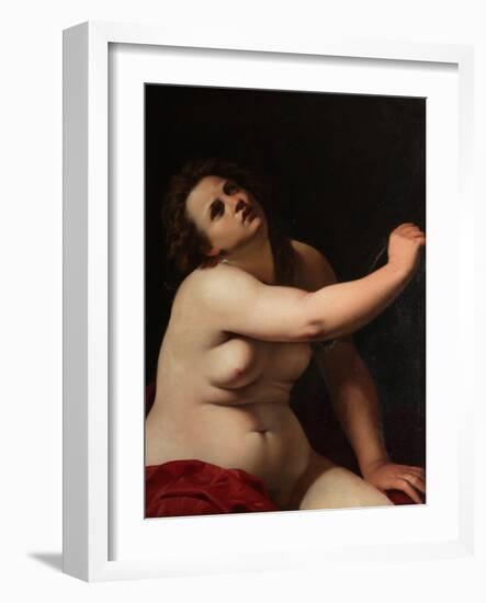 The Death of Cleopatra, 1620 (Oil on Canvas)-Artemisia Gentileschi-Framed Giclee Print