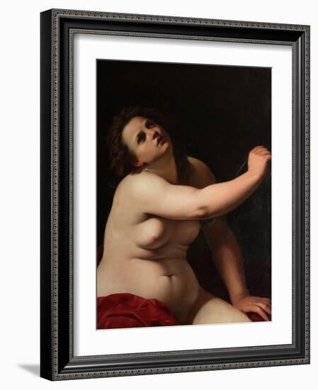 The Death of Cleopatra, 1620 (Oil on Canvas)-Artemisia Gentileschi-Framed Giclee Print