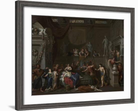 The Death of Cleopatra, c.1700-10-Gerard Hoet-Framed Giclee Print