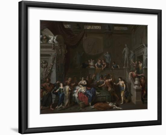 The Death of Cleopatra, c.1700-10-Gerard Hoet-Framed Giclee Print