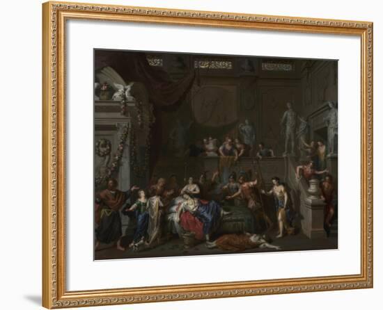 The Death of Cleopatra, c.1700-10-Gerard Hoet-Framed Giclee Print