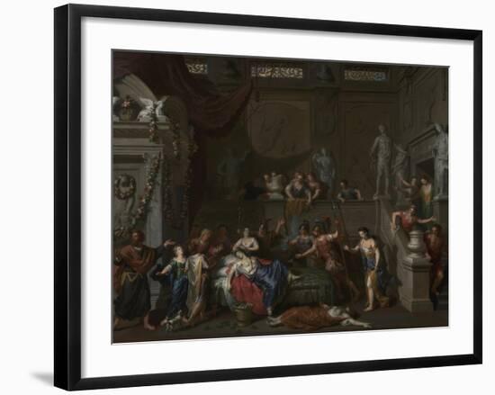 The Death of Cleopatra, c.1700-10-Gerard Hoet-Framed Giclee Print