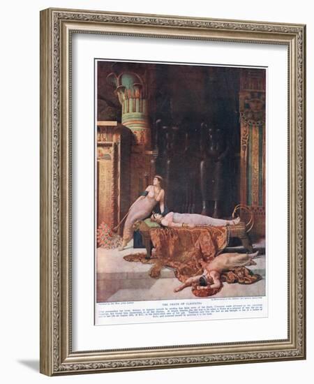 The Death of Cleopatra, C.1920-John Collier-Framed Giclee Print