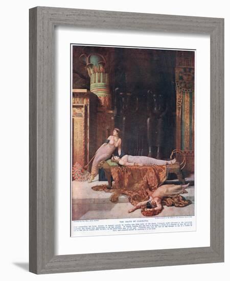 The Death of Cleopatra, C.1920-John Collier-Framed Giclee Print