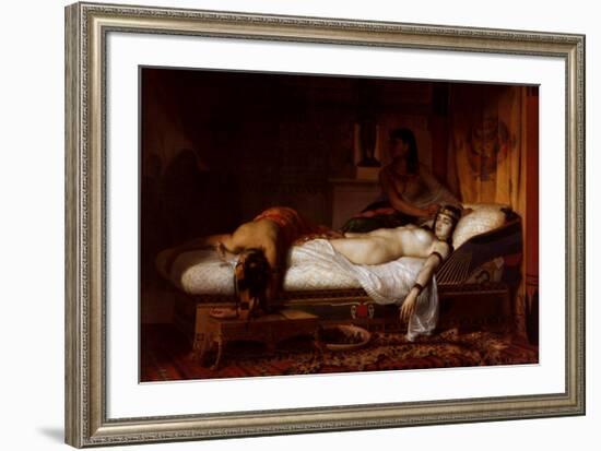 The Death of Cleopatra-Jean André Rixens-Framed Art Print