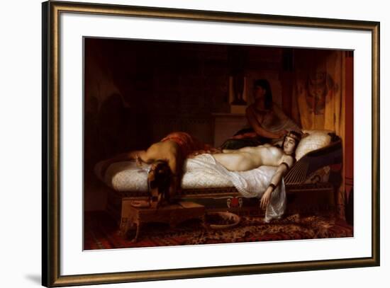 The Death of Cleopatra-Jean André Rixens-Framed Art Print