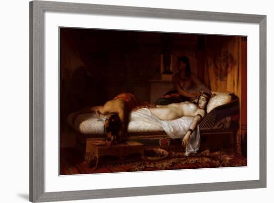 The Death of Cleopatra-Jean André Rixens-Framed Art Print