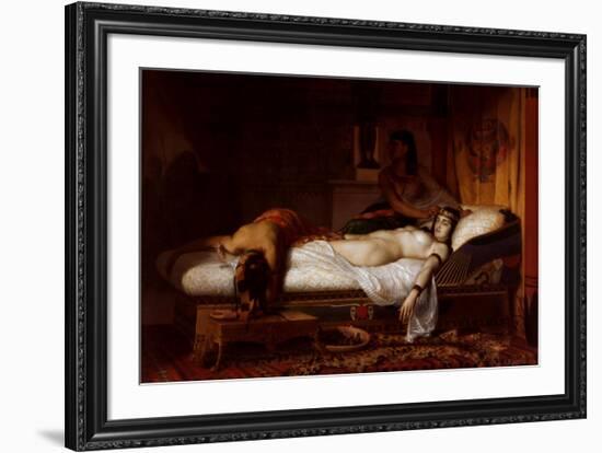 The Death of Cleopatra-Jean André Rixens-Framed Art Print