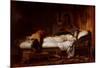 The Death of Cleopatra-Jean André Rixens-Mounted Art Print