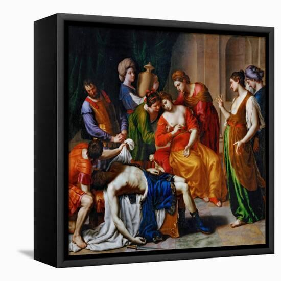 The Death of Cleopatra-Alessandro Turchi-Framed Premier Image Canvas