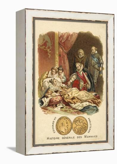 The Death of Elizabeth I of England, 1603-null-Framed Premier Image Canvas