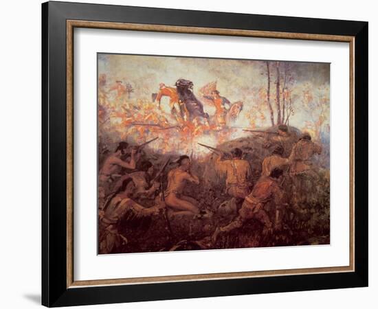 The Death of General Braddock Near Fort Duquesne-English-Framed Giclee Print