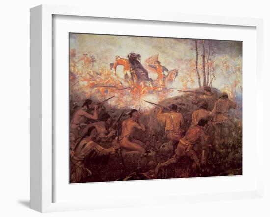 The Death of General Braddock Near Fort Duquesne-English-Framed Giclee Print