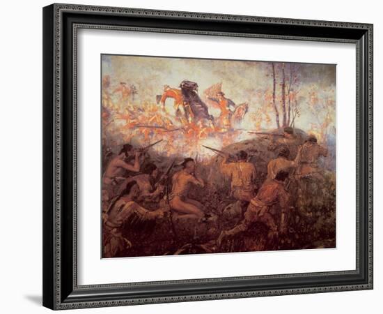 The Death of General Braddock Near Fort Duquesne-English-Framed Giclee Print