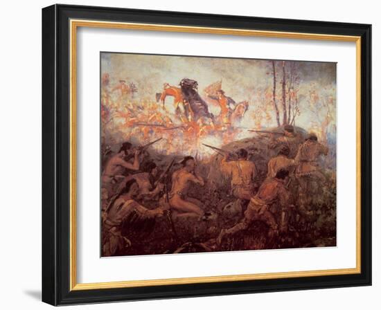 The Death of General Braddock Near Fort Duquesne-English-Framed Giclee Print