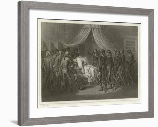 The Death of General Hoche-Denis Auguste Marie Raffet-Framed Giclee Print