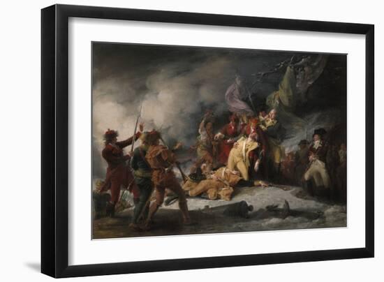 The Death of General Montgomery in the Attack on Quebec, December 31, 1775, 1786-John Trumbull-Framed Giclee Print