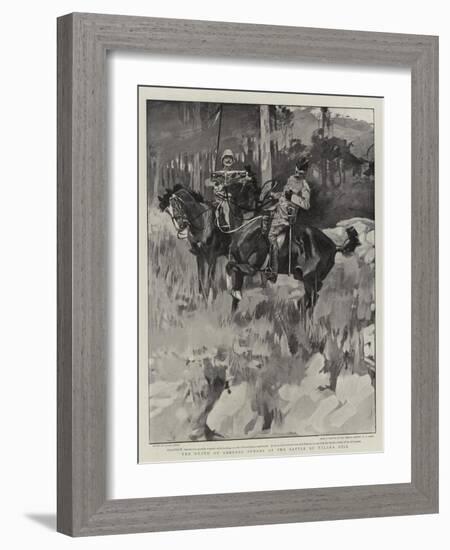 The Death of General Symons at the Battle of Talana Hill-Frank Craig-Framed Giclee Print