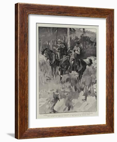 The Death of General Symons at the Battle of Talana Hill-Frank Craig-Framed Giclee Print