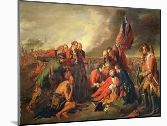 The Death of General Wolfe (1727-59), C.1771-Benjamin West-Mounted Giclee Print