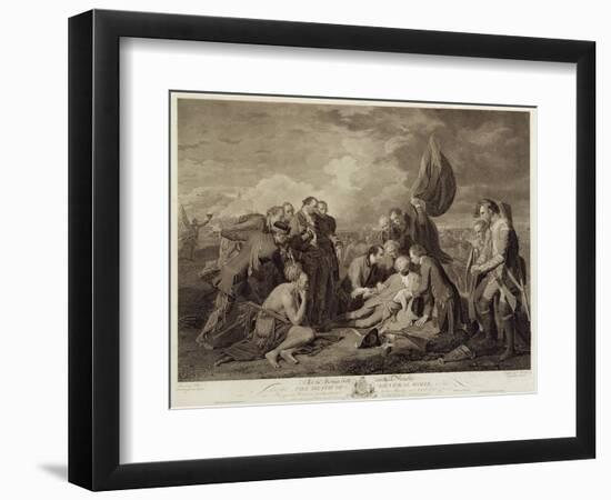 The Death of General Wolfe (1727-59), Engraved by William Woollett (1735-85) C.1776 (Engraving)-Benjamin West-Framed Giclee Print