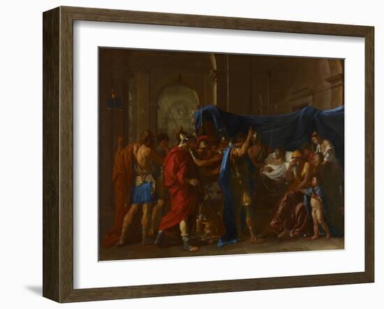 The Death of Germanicus, 1627-Nicolas Poussin-Framed Giclee Print