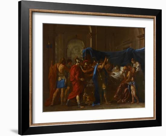 The Death of Germanicus, 1627-Nicolas Poussin-Framed Giclee Print