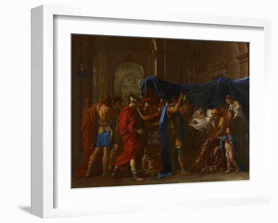 The Death of Germanicus, 1627-Nicolas Poussin-Framed Giclee Print