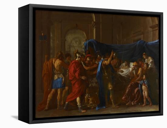 The Death of Germanicus, 1627-Nicolas Poussin-Framed Premier Image Canvas