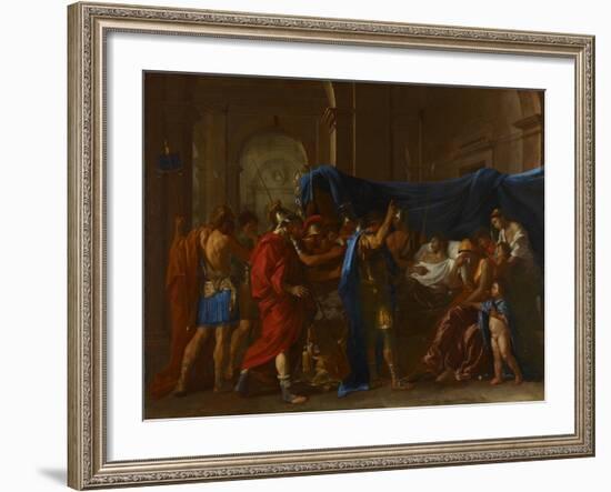 The Death of Germanicus, 1627-Nicolas Poussin-Framed Giclee Print