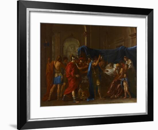 The Death of Germanicus, 1627-Nicolas Poussin-Framed Giclee Print