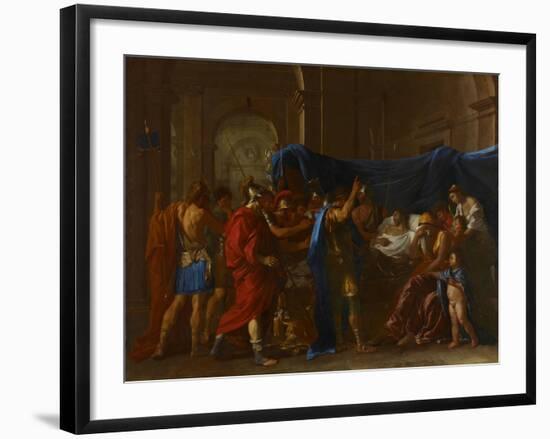 The Death of Germanicus, 1627-Nicolas Poussin-Framed Giclee Print