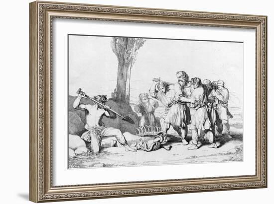 The Death of Grand Duke Oleg, before 1839-Fyodor Antonovich Bruni-Framed Giclee Print