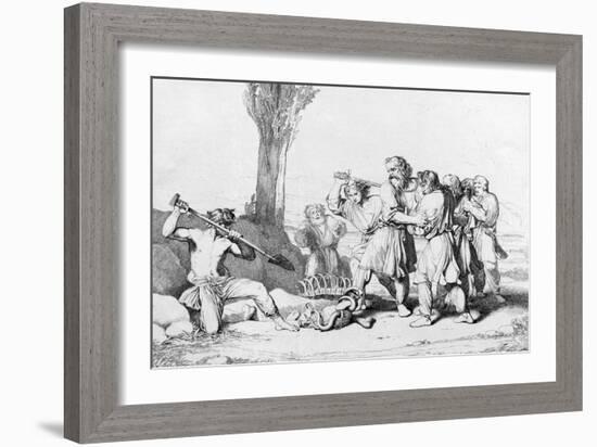 The Death of Grand Duke Oleg, before 1839-Fyodor Antonovich Bruni-Framed Giclee Print