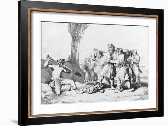 The Death of Grand Duke Oleg, before 1839-Fyodor Antonovich Bruni-Framed Giclee Print