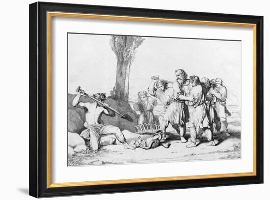 The Death of Grand Duke Oleg, before 1839-Fyodor Antonovich Bruni-Framed Giclee Print