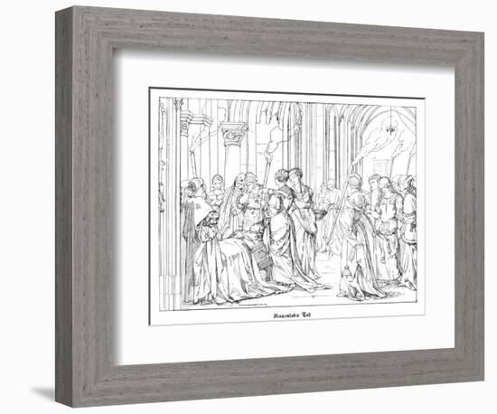 The Death of Henry of Meissen, Named Frauenlob-Alfred Rethel-Framed Giclee Print