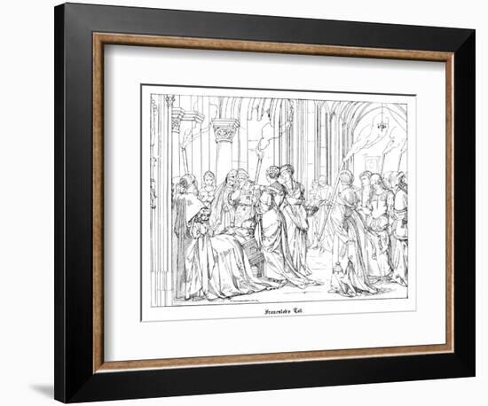 The Death of Henry of Meissen, Named Frauenlob-Alfred Rethel-Framed Giclee Print