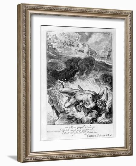 The Death of Hercules, 1655-Michel de Marolles-Framed Giclee Print