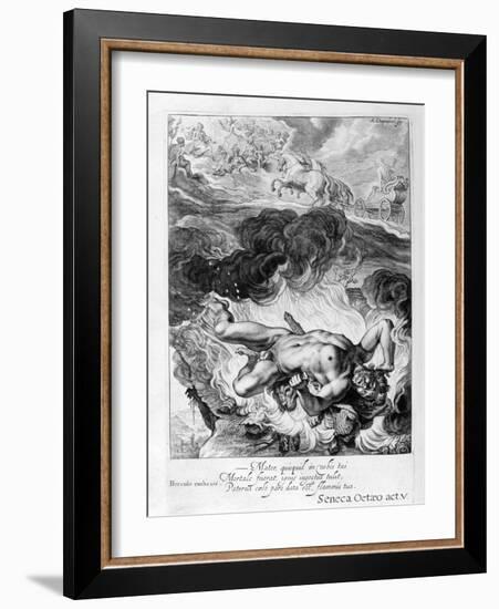 The Death of Hercules, 1655-Michel de Marolles-Framed Giclee Print