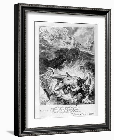 The Death of Hercules, 1655-Michel de Marolles-Framed Giclee Print