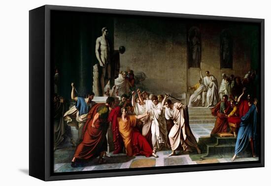 The Death of Julius Caesar, 1805-06 (Oil on Canvas)-Vincenzo Camuccini-Framed Premier Image Canvas