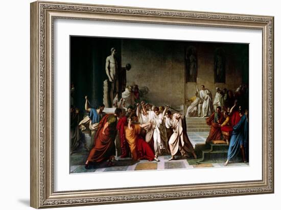 The Death of Julius Caesar, 1805-06 (Oil on Canvas)-Vincenzo Camuccini-Framed Giclee Print