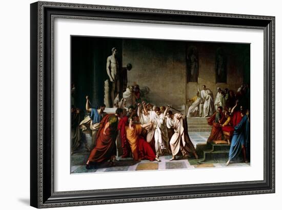 The Death of Julius Caesar, 1805-06 (Oil on Canvas)-Vincenzo Camuccini-Framed Giclee Print