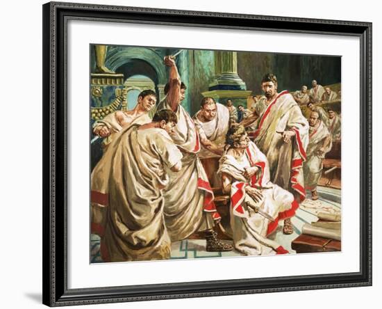 The Death of Julius Caesar-C.l. Doughty-Framed Giclee Print