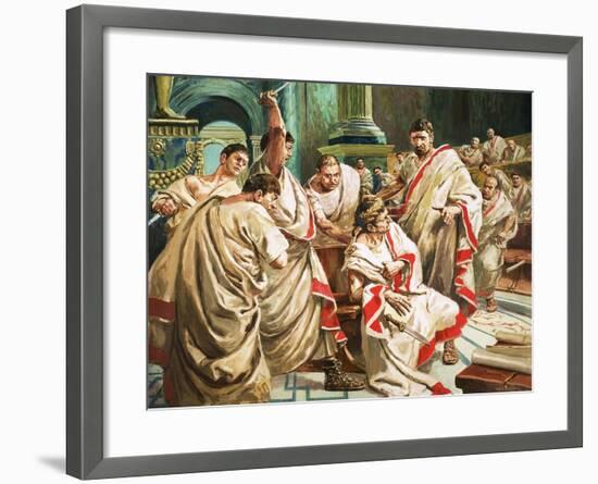The Death of Julius Caesar-C.l. Doughty-Framed Giclee Print