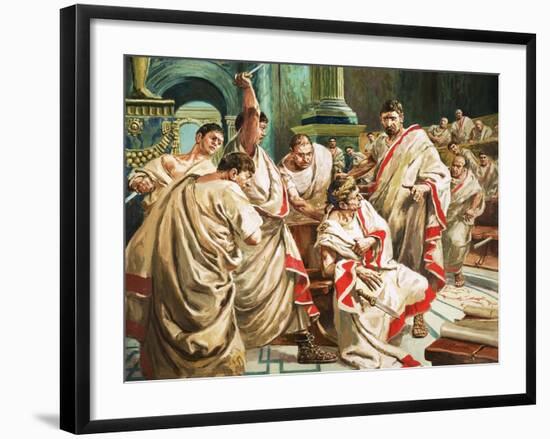 The Death of Julius Caesar-C.l. Doughty-Framed Giclee Print