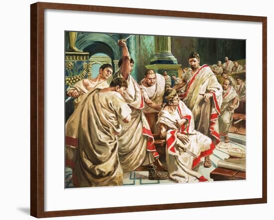 The Death of Julius Caesar-C.l. Doughty-Framed Giclee Print