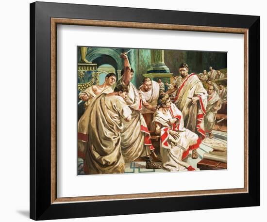 The Death of Julius Caesar-C.l. Doughty-Framed Giclee Print