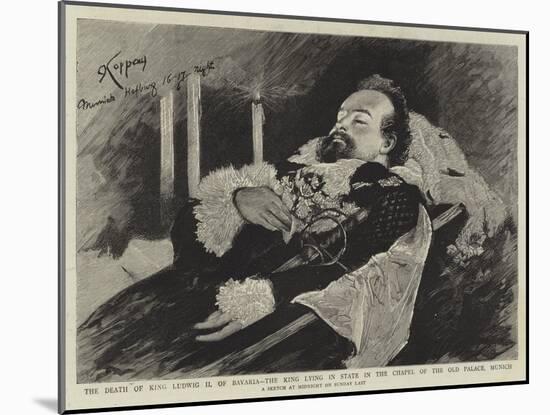 The Death of King Ludwig II of Bavaria-null-Mounted Giclee Print